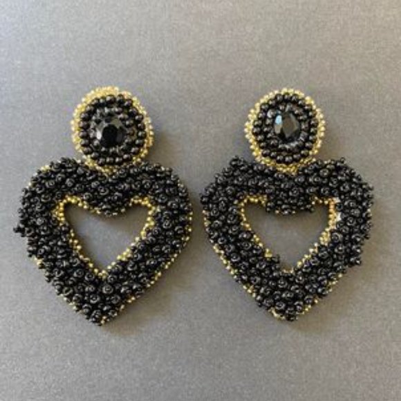 ROCK + BONE Heart-Shaped Earrings - Picture 2 of 3